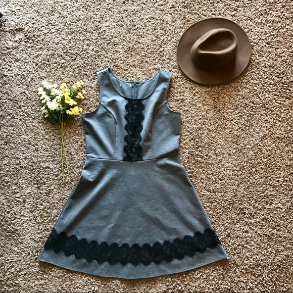 J. Crew Dresses & Skirts - J.Crew Ponte Fit & Flare Dress With Lace Detailing
